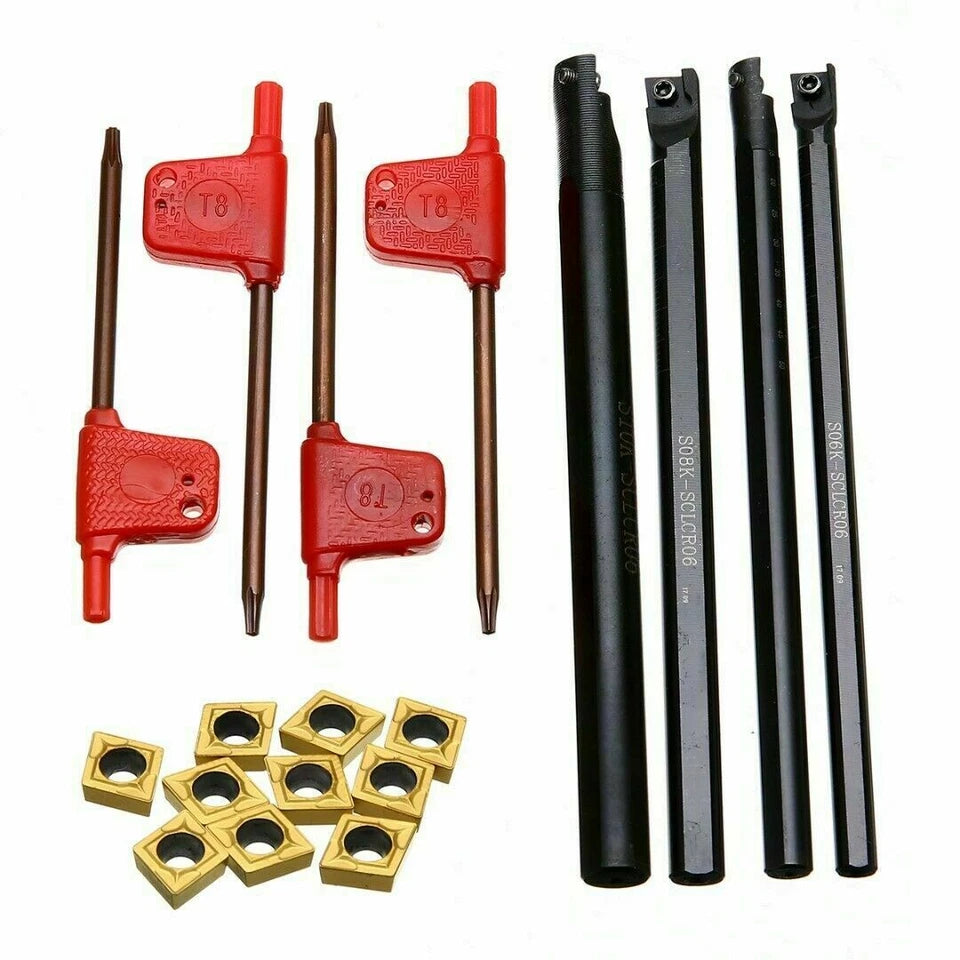 6mm+ 7mm+ 8mm + 10mm Sclcr06 Internal Turning Tool Holder Ccmt060204