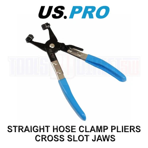 Us Pro Tools Straight Hose Clamp Pliers - Cross Slot Jaws 3922