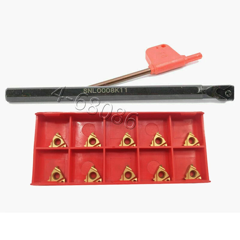11er A60 Carbide Insert+snl0008<wbr/>k11 Thread Boring Bar Inner