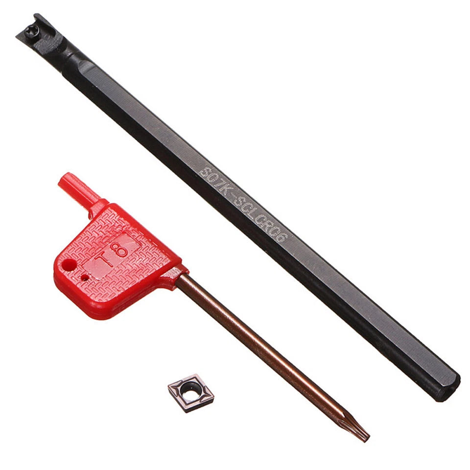 Lathe Boring Bar Turning Holder 7*125mm + Ccmt060204 Carbide Insert