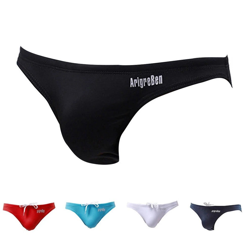 Fashion Men Sexy Big Pouch Briefs Swim Trunks Swimming Pants Swim
