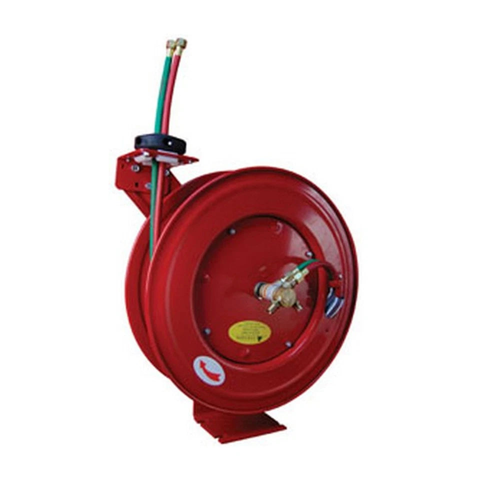 Atd Tools 31170 1/4" X 50' Retractable Twin Hose Welding Reel