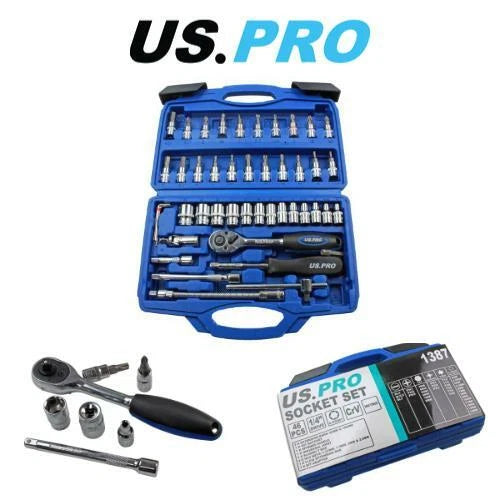 Us Pro 1/4" Dr Metric Socket & Bit Set 1387