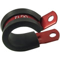 AN -3 (3AN AN3) 6.4mm I.D Red Aluminium Rubber Lined Cushioned P Clamp / Clip