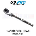 Us Pro Industrial 1/4" Dr 72t Flexi Flexible Head Ratchet 4201