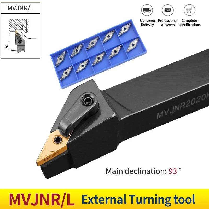 Index Insert +Mvjnr1616k16 16x125mm Lathe Turn Tool Holder