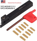 10× Mgmn200-g Carbide Insert & Mgehr1212-2 Parting Off Turning Holder