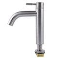 Basin Faucet Sink Tap Bathroom Faucet Cold Water Silver Brushed