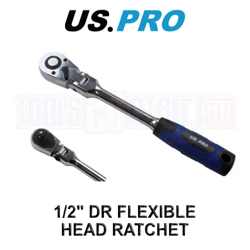 Us Pro Tools 1/2" Dr Flexible Head Ratchet Socket Wrench 5167