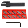 Lathe Cut Off Grooving Parting Tool Holder With Inserts Set