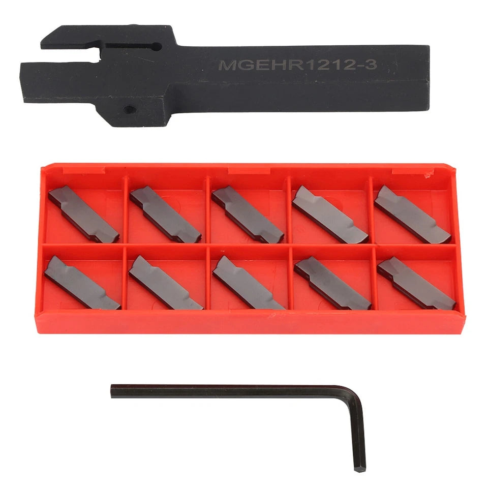 Lathe Cut Off Grooving Parting Tool Holder With Inserts Set