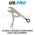 Us Pro Tools 10 Inch / 250mm Locking Pliers With Easy Adjustment 5899