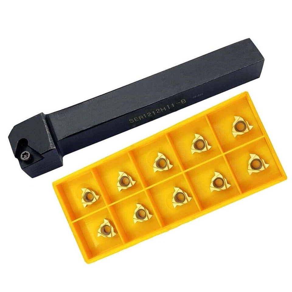 12*100mm Threading Turning Holder + 11ir A60 Threaded Inserts