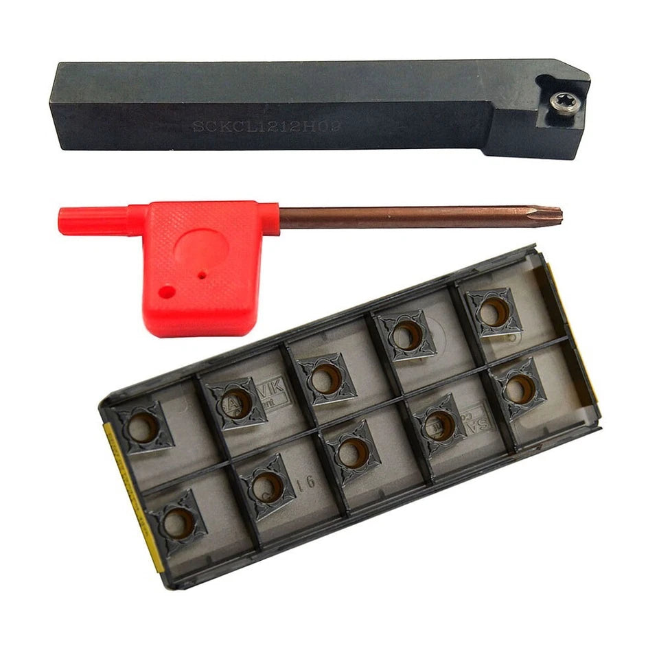 Sckcl1212h09 12mm Cnc External Turning Holder + Ccmt09t304-pm Inserts