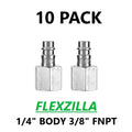 10 Flexzilla Pro High Flow Air Hose Fitting Plugs 1/4" Body 3/8" Fnpt