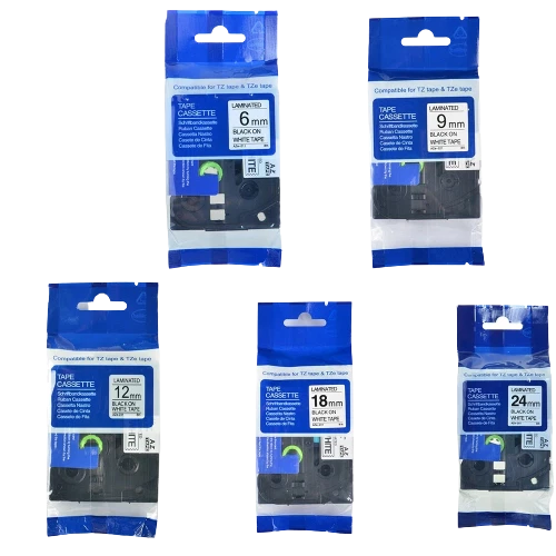 Brother P-touch Compatible Label Tape Black On | Built Supply Co