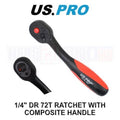 Us Pro Tools 1/4" Dr 72t Ratchet With Composite Handle 4232