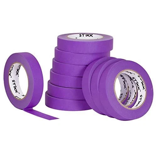 10 Pack 1" Inch X 60yd Stikk Purple Painters Tape 14 Day Easy Removal