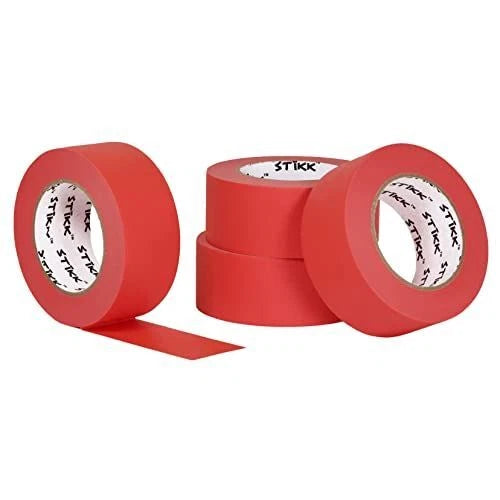 4 Pack 2" Inch X 60yd Stikk Red Painters Tape 14 Day Easy Removal
