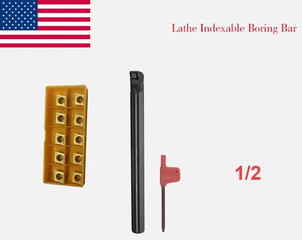 95° 1/2" Shank 7" Long Lathe Indexable Boring Bar S08-sclcr-2 Turning