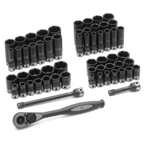 Grey Pneumatic 81659crd 3/8" Fractional And Metric Duo-socket Set