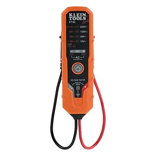 Klein Tools Et40 Voltage Tester, Ac Voltage, Dc Voltage, And Dc