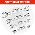 Workpro Flare Nut Wrench Sae Brake Line Wrench 15° Offset Head Tubing