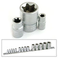 Female Tx Star Torx Star Socket Set E4-e24 Chrome Vanadium Sockets +