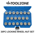 Toolzone Elite Locking Wheelnut Key Socket Set Porsche Type Au354