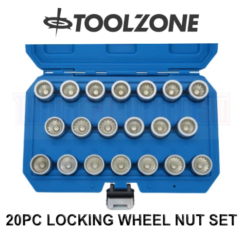 Toolzone Elite Locking Wheelnut Key Socket Set Porsche Type Au354