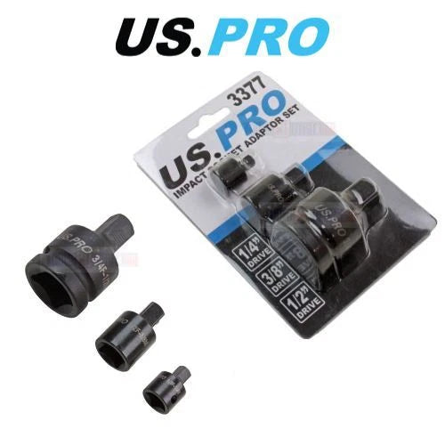 Us Pro Tools Impact Socket Adapter Set 1/4" 3/8" 1/2" Dr Step Down