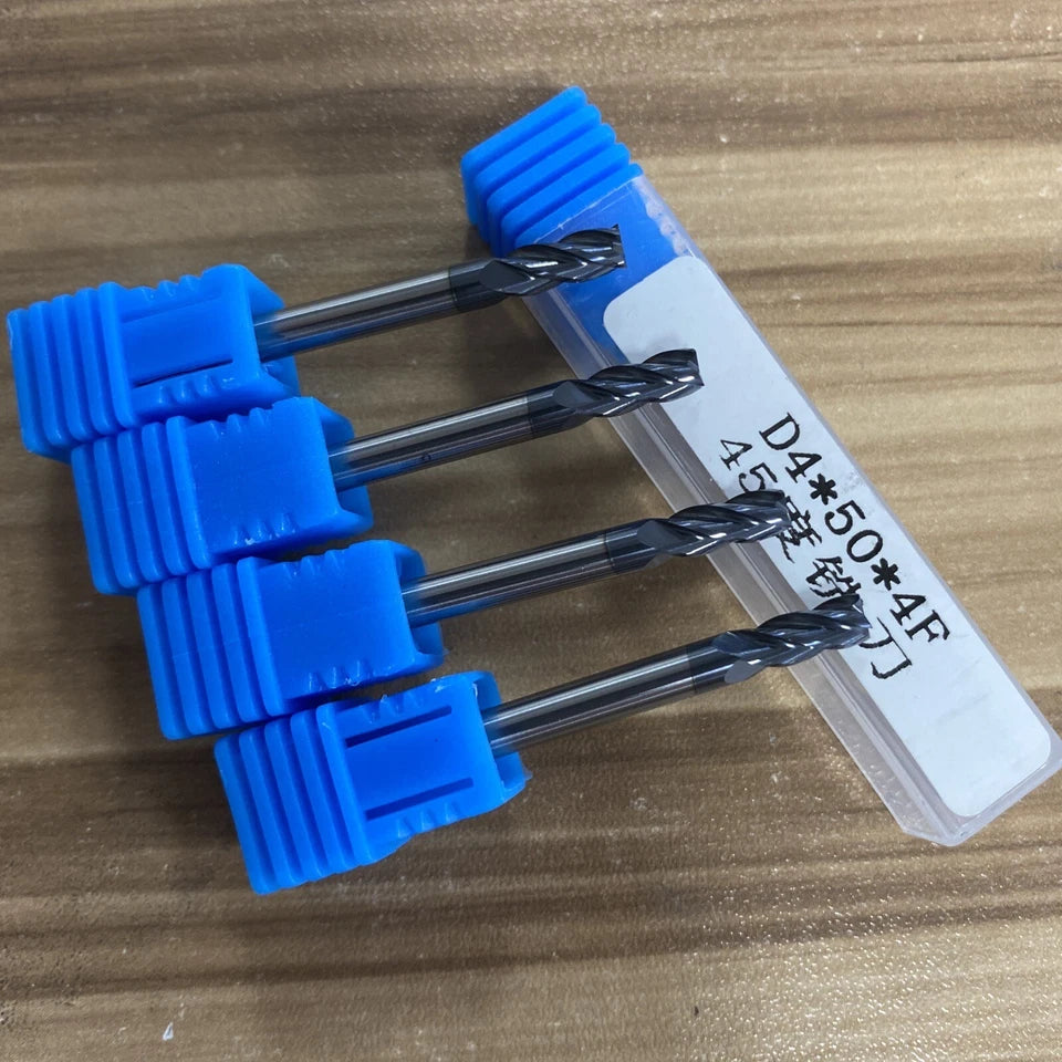 Hrc45 φ4mm φ4x50-4flute Tungsten Carbide End Mill Milling Cutter Dril