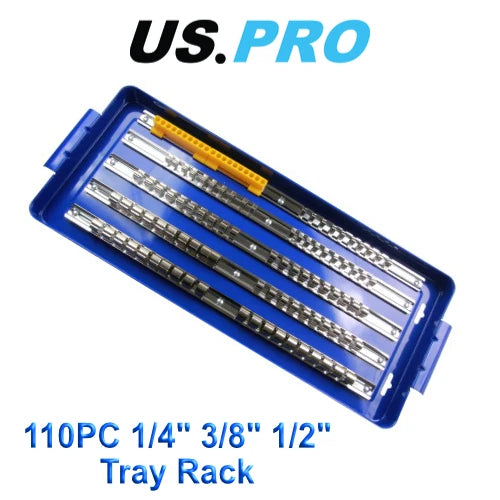 Us Pro 1/4" 3/8" 1/2" Socket Storage Tray Rack 1494