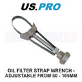 Us Pro Tools Oil Filter Strap Wrench - Adjustable From 60 - 105mm 7149