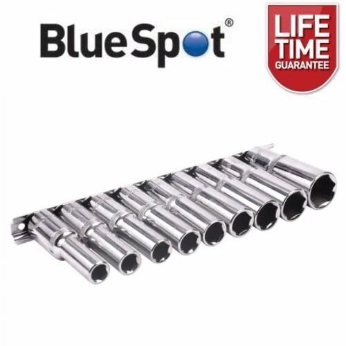 Bluespot 1/2" Dr Metric Deep Socket Set 10-22mm 01541