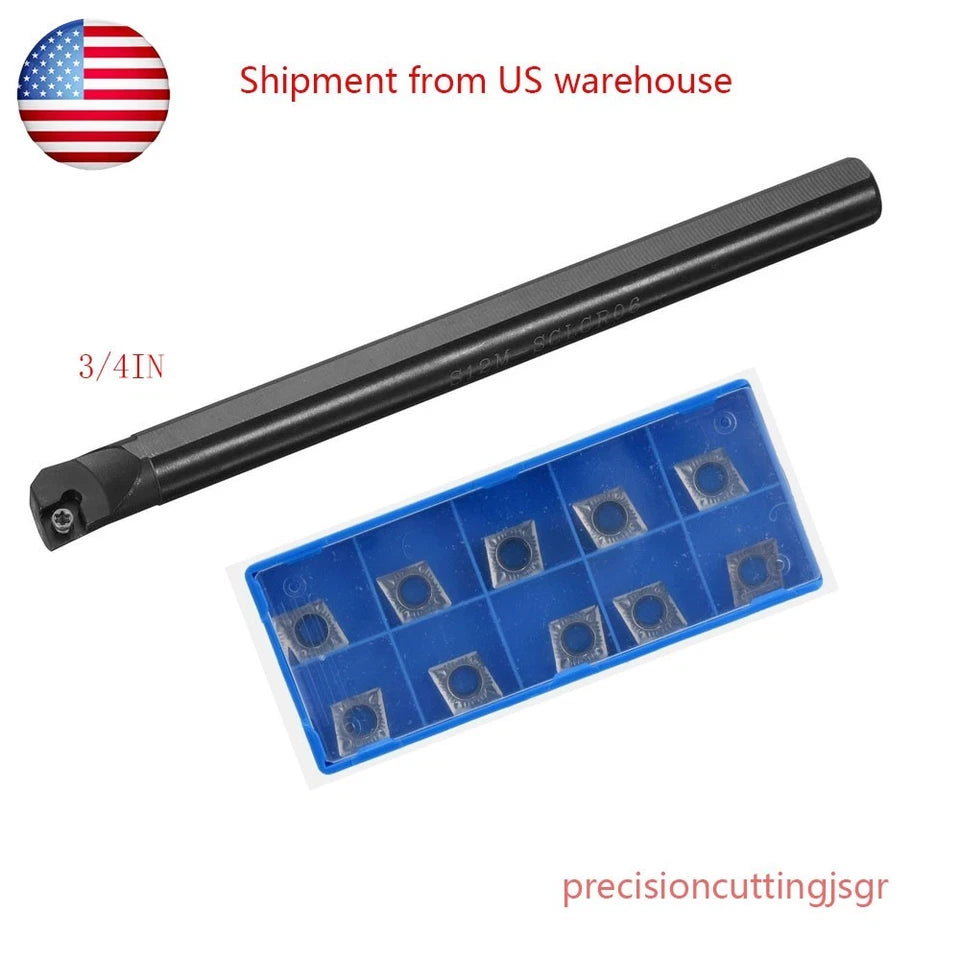 3/4" Shank S12-sclcr03 Indexable Boring Bar + Ccgt09t304 Carbide