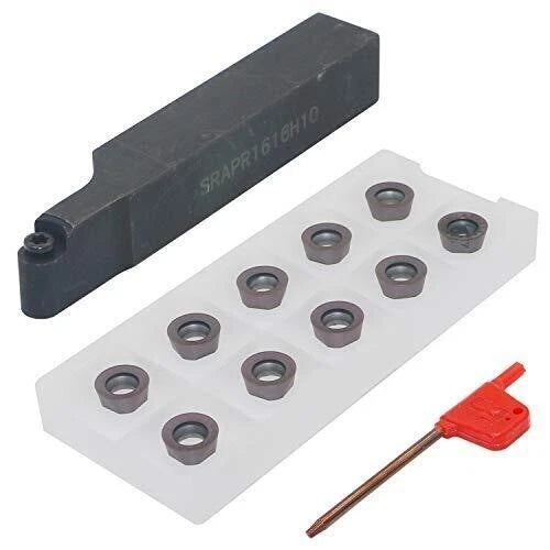 Srapr1616h10 16×100mm Lathe Turning Tool Holder+ Rpmt10t3mo Carbide