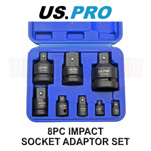 Us Pro Tools Impact Adaptor Set, Reducer For Sockets, Wrench 3477