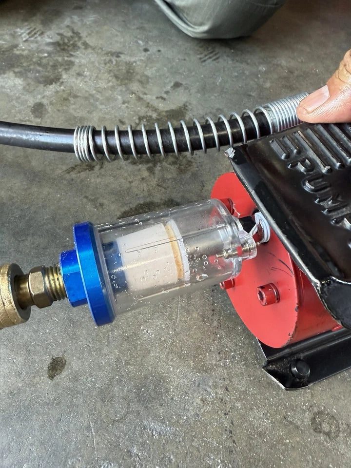 Inline 1/4" Compressed Air Oil & Water Separator Trap Filter For