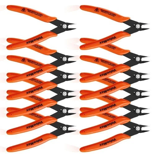 Valuemax 12-pack Flush Cutters 5" Micro Precision Side Cutter Pliers