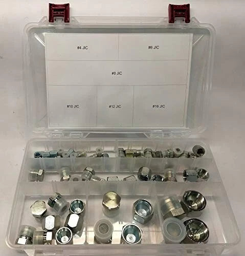Brand New 37 Degree Jic Plug & Cap Kit"an" Hydraulic Fittings