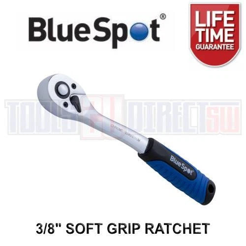 Bluespot 3/8" Dr Soft Grip Ratchet, 72 Teeth, Quick Release 02012