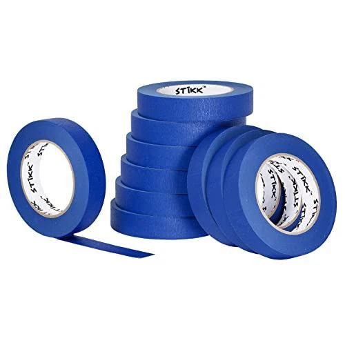 10 Pack 1" X 60 Yard Stikk Blue Painters Tape 14 Day Clean Release