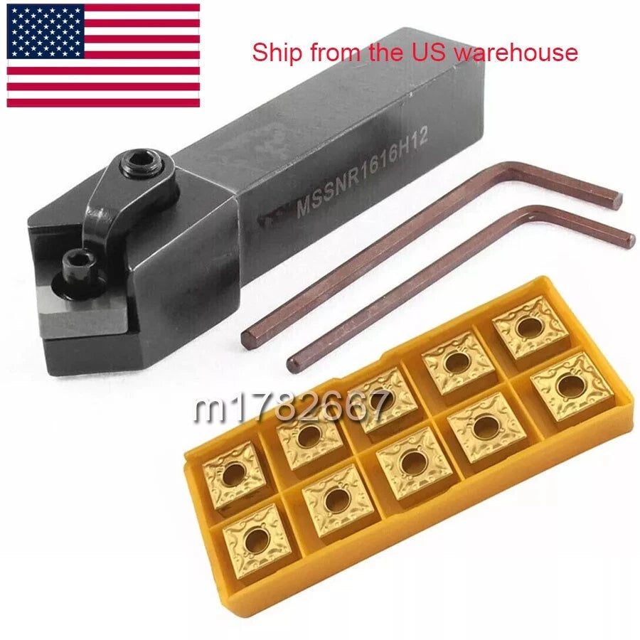 45° Holder + Snmg432 Snmg120408 Carbide Inserts Mssnr1616h12 Lathe