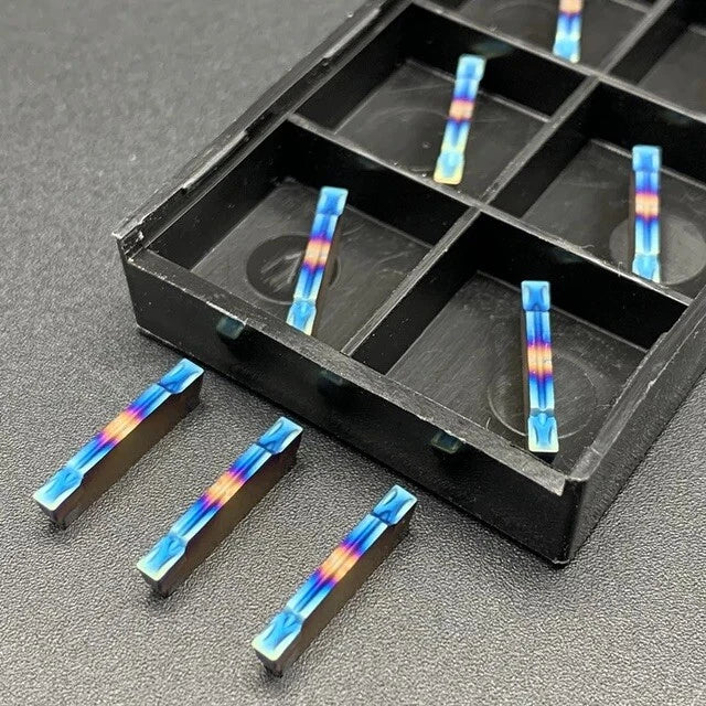 Colorful Nano Blue High Hardness Carbide 2mm Grooving Insert Mgehr L