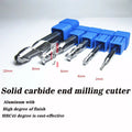2mm 4mm 6mm 8mm 10mm 2 Flutes Hrc45 Carbide End Mills Set For Aluminum