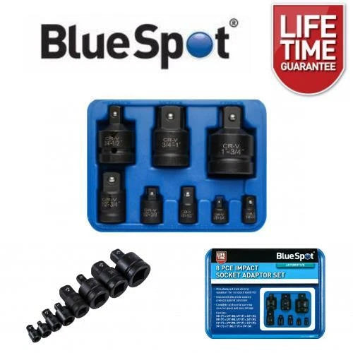 Bluespot Impact Socket Adaptor Set Converter Reducer Adapter 1/4" -
