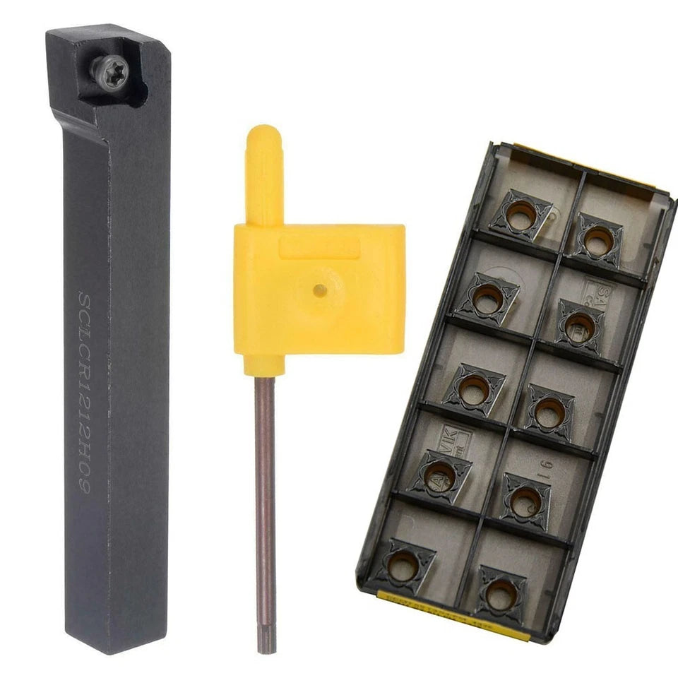 Sckcr1212h09 12mm Cnc External Turning Holder + Ccmt09t304-pm Inserts