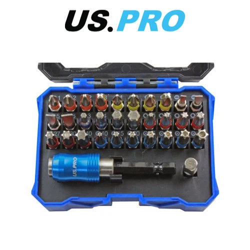 Us Pro Colour-coded Screwdriver, Hex, Torx Bit Set 3220