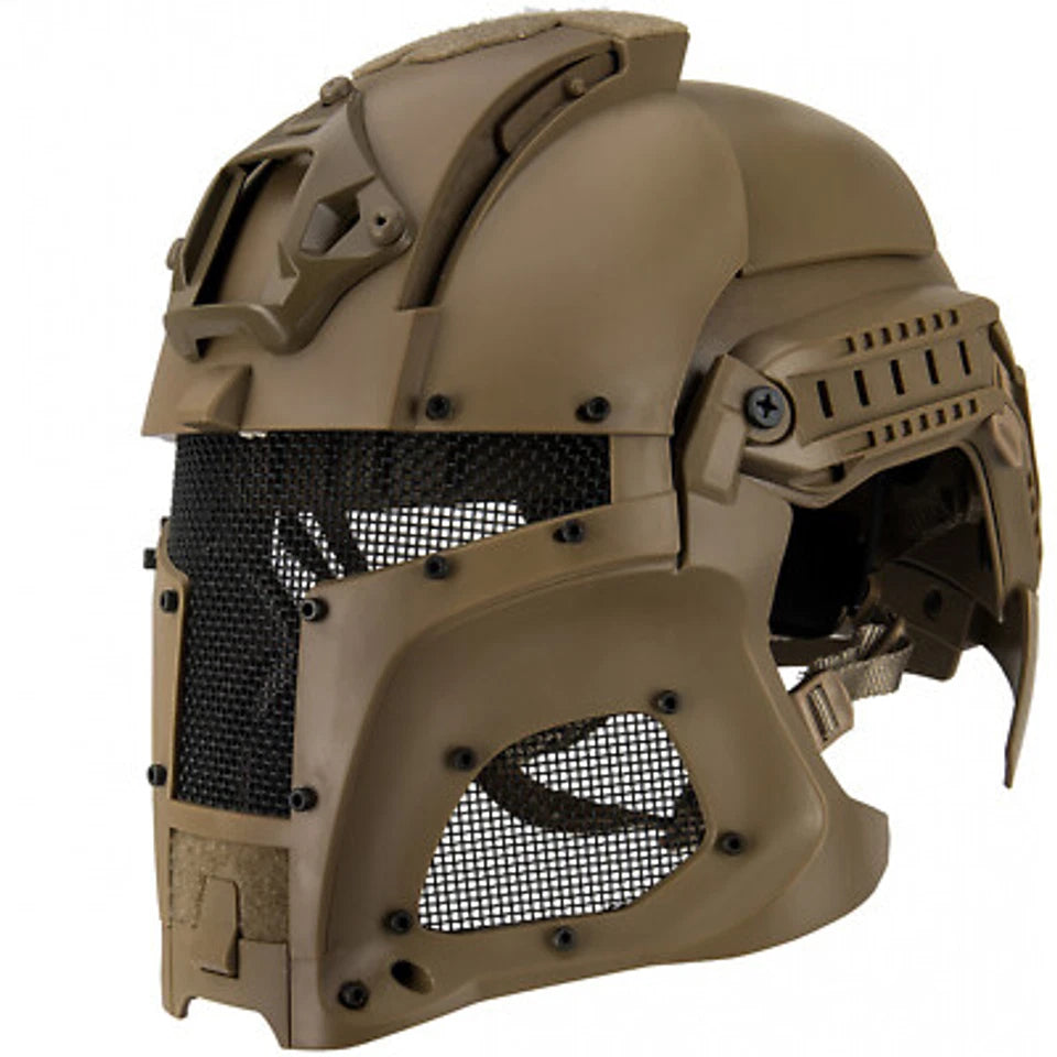 Tan Full Face Airsoft Helmet Interstellar Space Battle Trooper